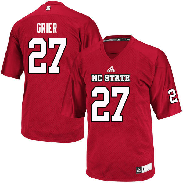 Men #27 Vernon Grier NC State Wolfpack College Football Jerseys Sale-Red